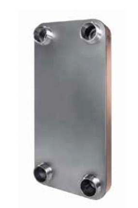 Material The brazed plate heat exchanger (BHE) consists of thin corrugated stainless steel plates vacuum brazed together using copper as the brazing material.