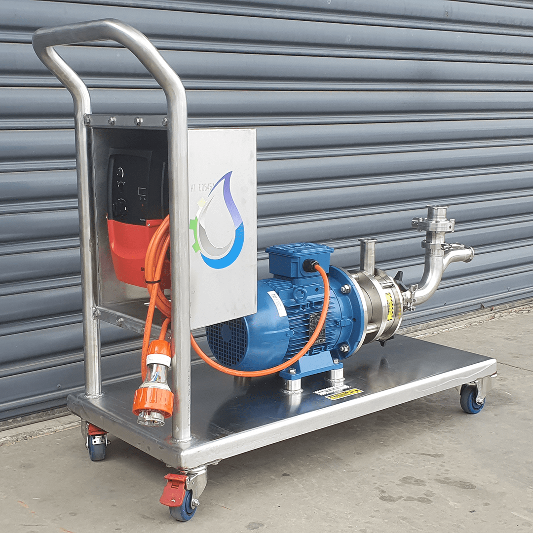 Industrial emulsifier which installs inline with your pipe system for efficient powder and chemical mixing. 