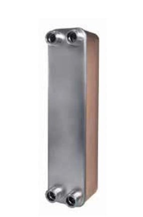 Material The brazed plate heat exchanger (BHE) consists of thin corrugated stainless steel plates vacuum brazed together using copper as the brazing material.