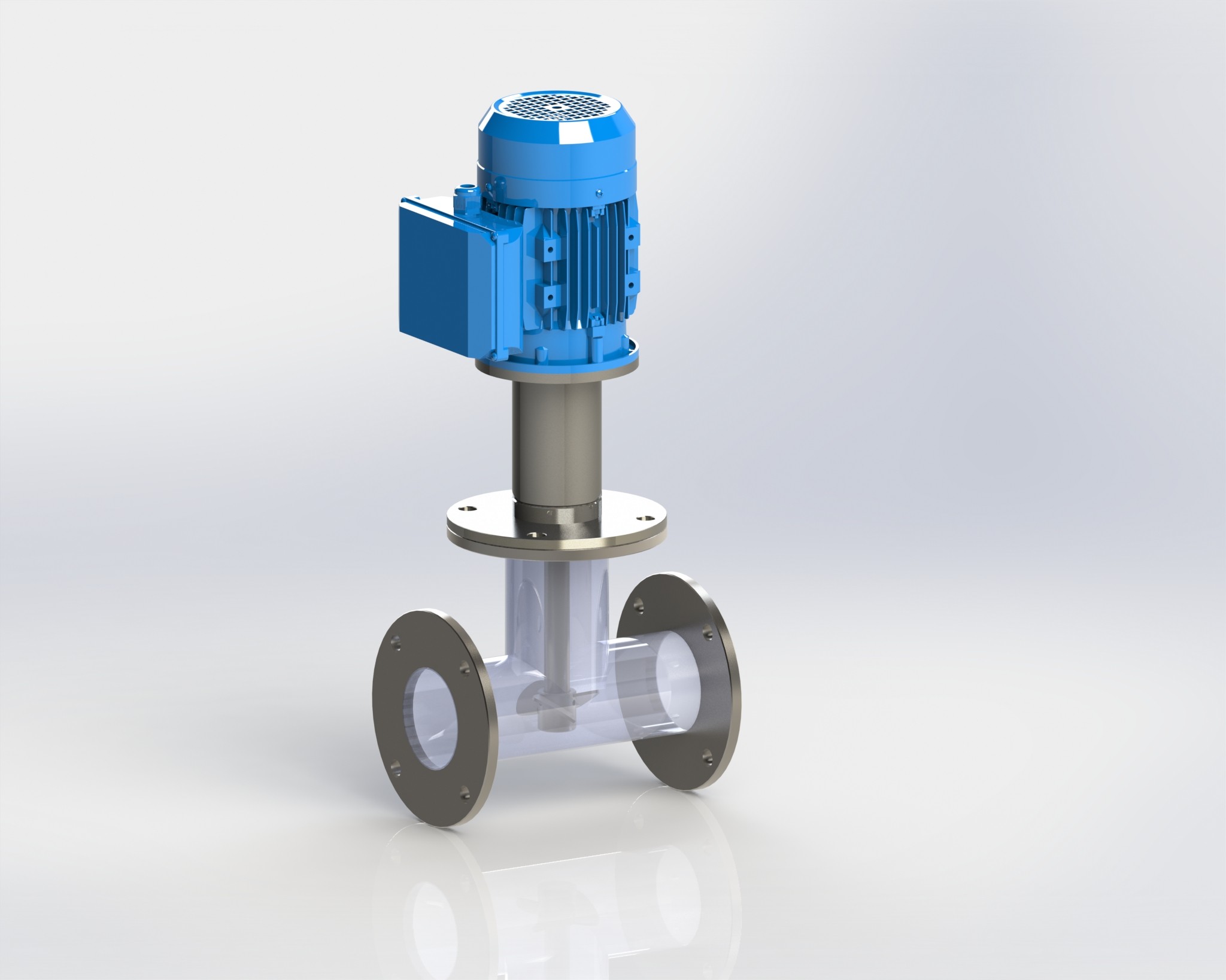 3D model representing in line dynamic mixers by FluidPro.