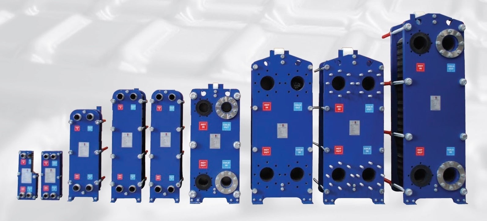 A plate heat exchanger consists of a frame, which consists of a front frame, rear (movable) frame, carrying bar, guiding bar, and a number of tie bolts.