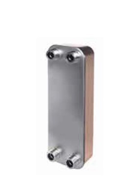Material The brazed plate heat exchanger (BHE) consists of thin corrugated stainless steel plates vacuum brazed together using copper as the brazing material.